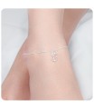 Heart Anchor Shaped with CZ Anklet ANK-199-RO-GP
